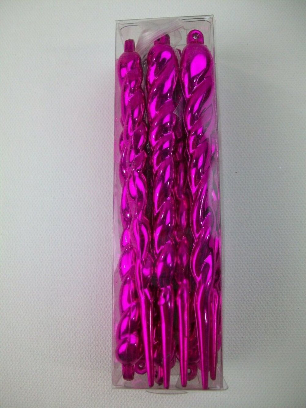 Jingle Pop Binned Hot Pink Shiny Icicle Ornament Set 15 Count Target